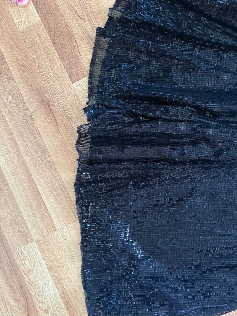 JJs House Navy Sequin Prom Gown with Front Slit - Picture 5 of 6